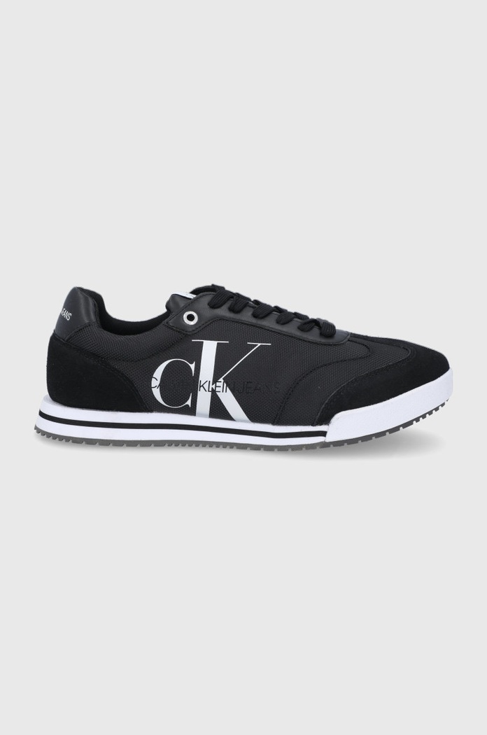 Topánky Calvin Klein Jeans usňová koža čierna YM0YM00026BDS