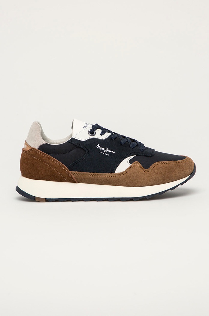 Pepe Jeans - Buty Slab Summer skóra zamszowa brązowy PMS30723