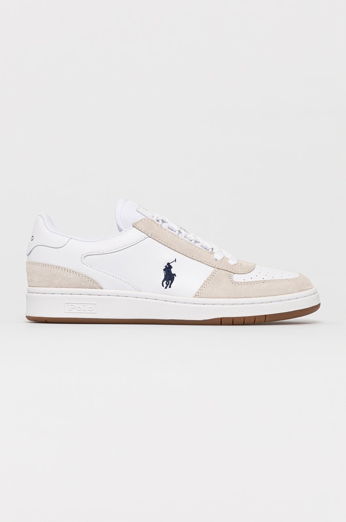 Polo Ralph Lauren cipő Polo Crt velúr bőr fehér 809834463002