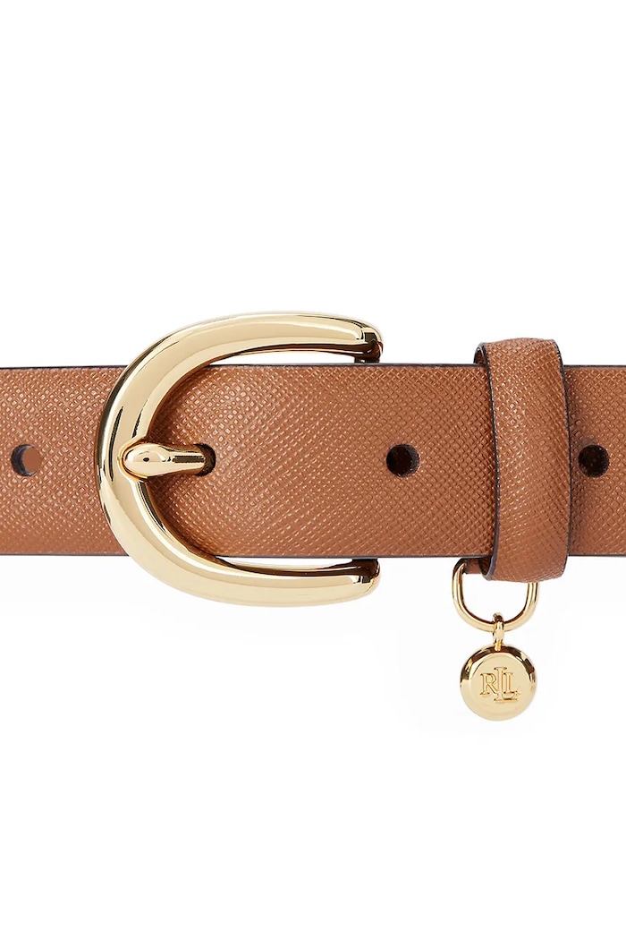 Lauren Ralph Lauren pasek damski skórzany 412802952005 brązowy AA00