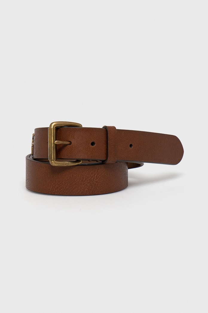 Polo Ralph Lauren ζώνη ανδρική δερμάτινη καφέ 405826042002