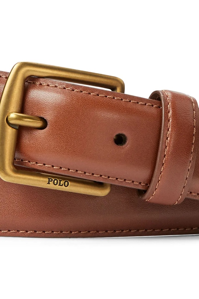 Polo Ralph Lauren pasek skórzany damski 405828968002 brązowy SS21