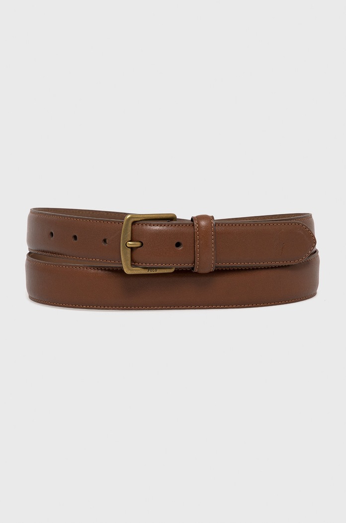 Polo Ralph Lauren ζώνη γυναικεία δερμάτινη καφέ 405828968002