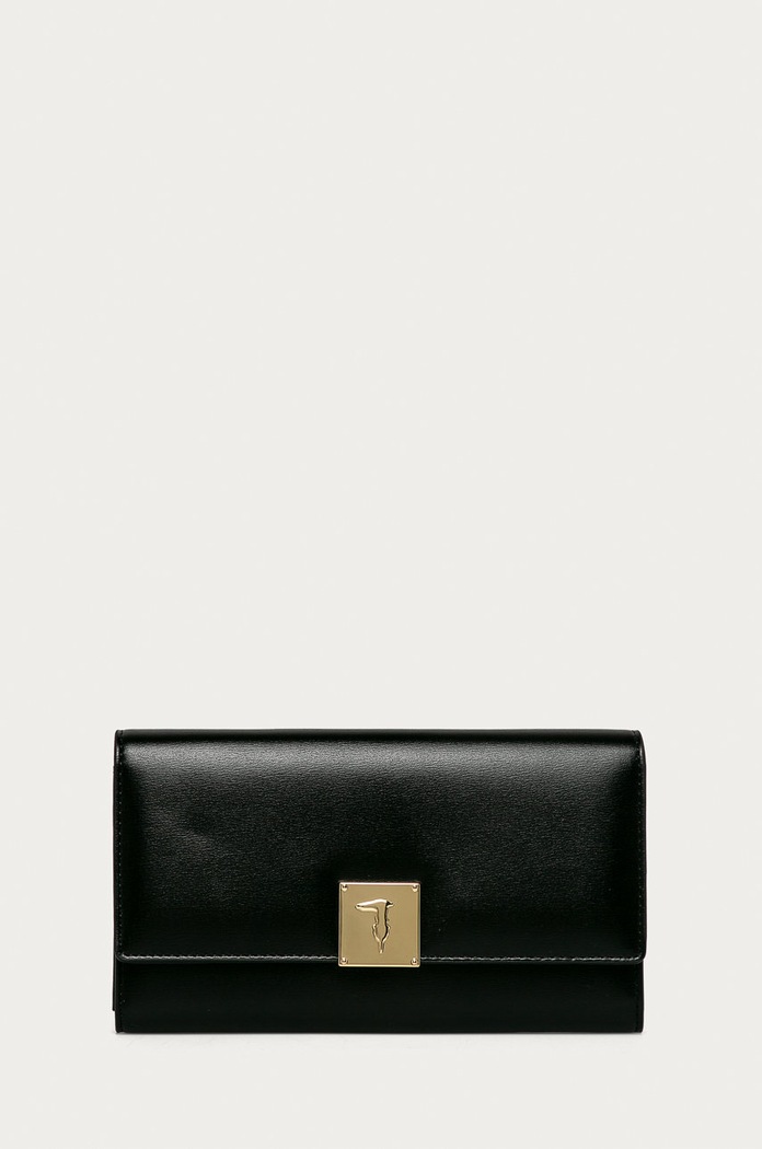 Trussardi Jeans - Portfel imitacja skóry licowej czarny 75W00241.9Y099998