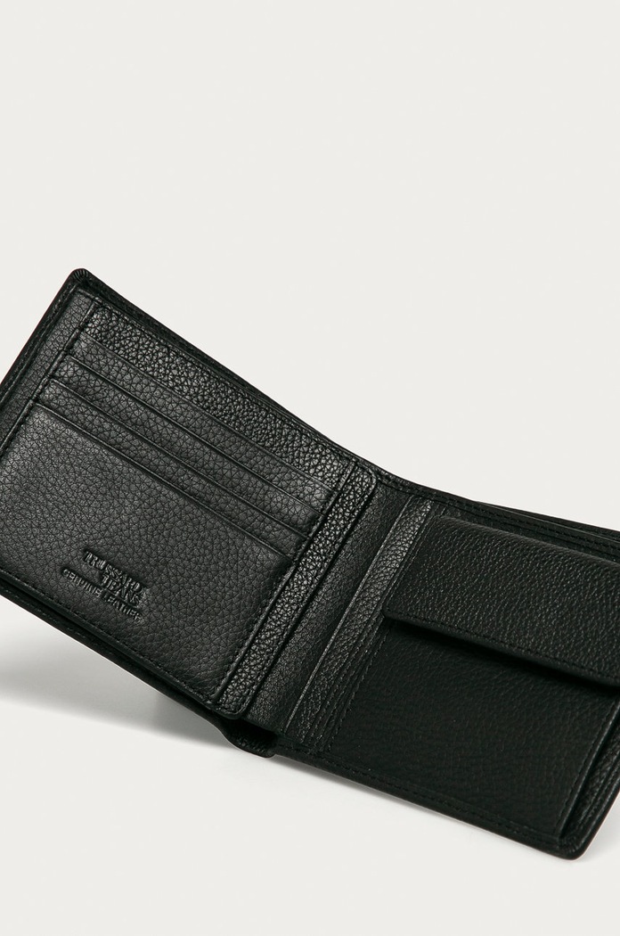 Trussardi Jeans - Portfel skórzany czarny 71W00006.2P000185