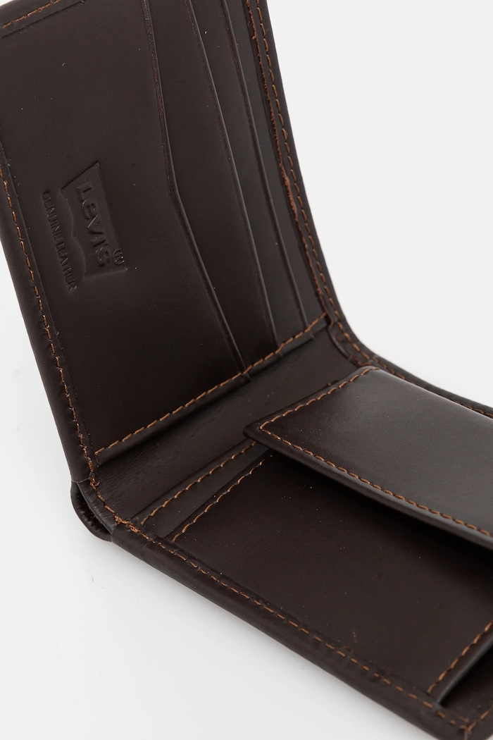 Doplnky Levi's - Kožená peňaženka 37541.0282 hnedá