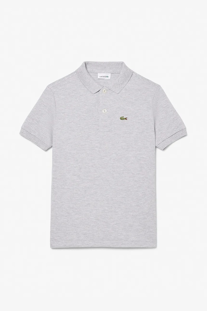 Dětská bavlněná polokošile Lacoste PJ2909 šedá AW25