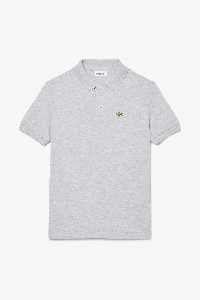 Dětská bavlněná polokošile Lacoste PJ2909 šedá AW25