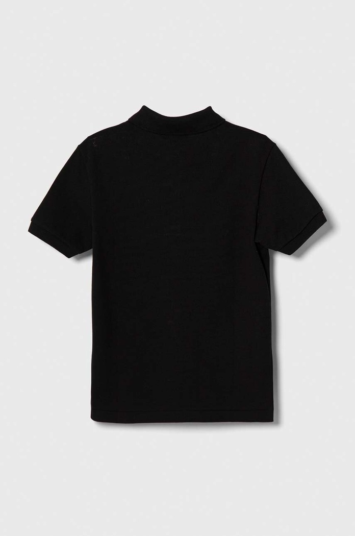 Детска памучна тениска с яка Lacoste PJ2909 черен AW25