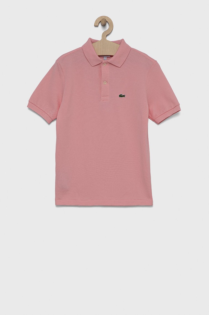 Detská bavlenná polokošeľa Lacoste bavlna ružová PJ2909