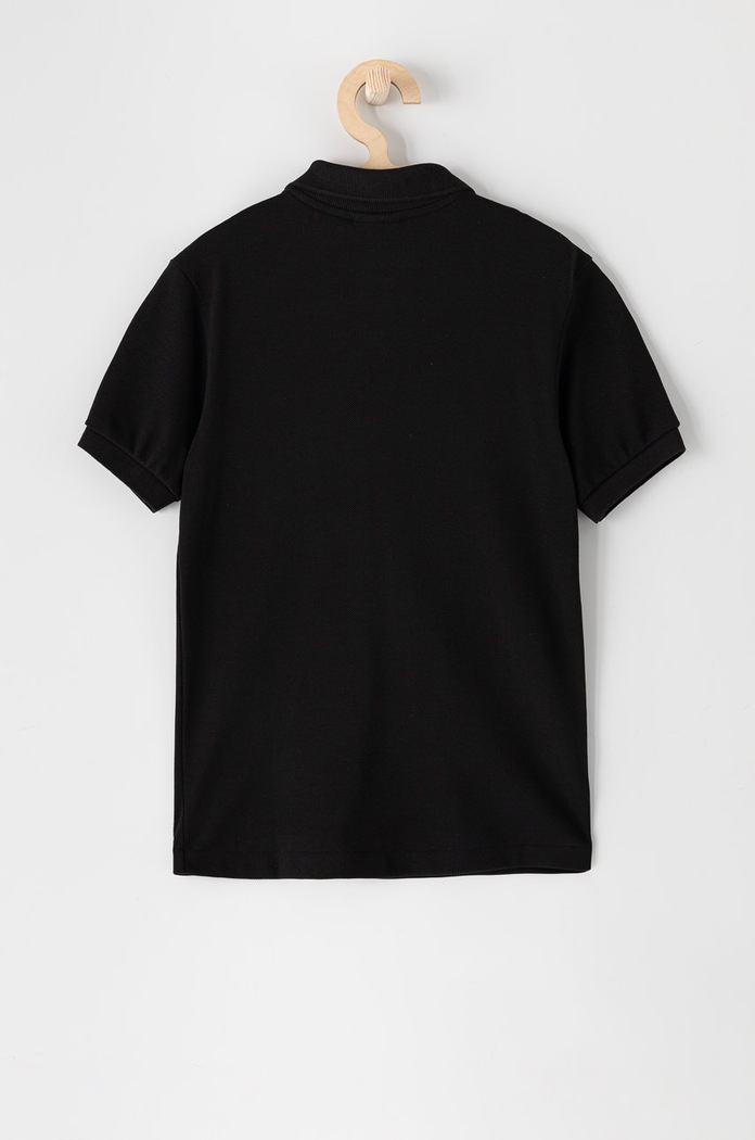 Lacoste polo bawełniane dziecięce PJ2909 czarny AW25