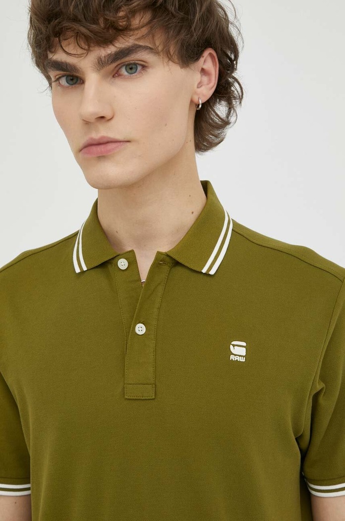 Polo tričko G-Star Dunda slim zelená D17127.5864