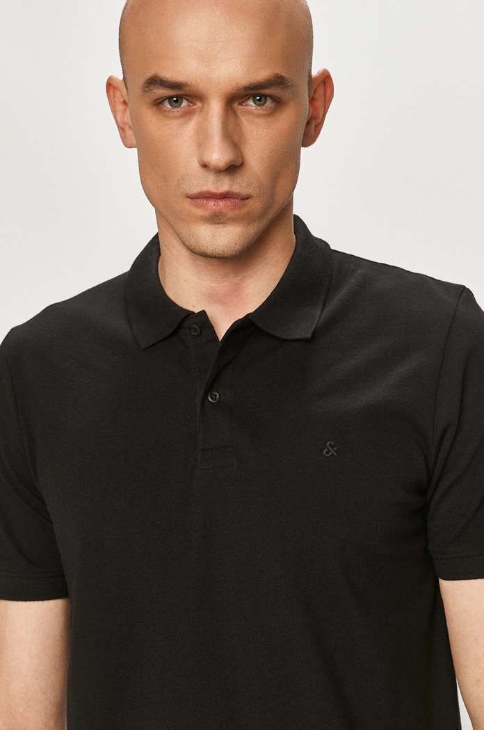 Polo tričko Jack & Jones 12191215 čierna