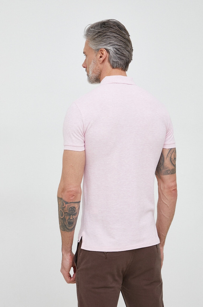 Odzież Polo Ralph Lauren polo męskie bawełniane 710536856 różowy