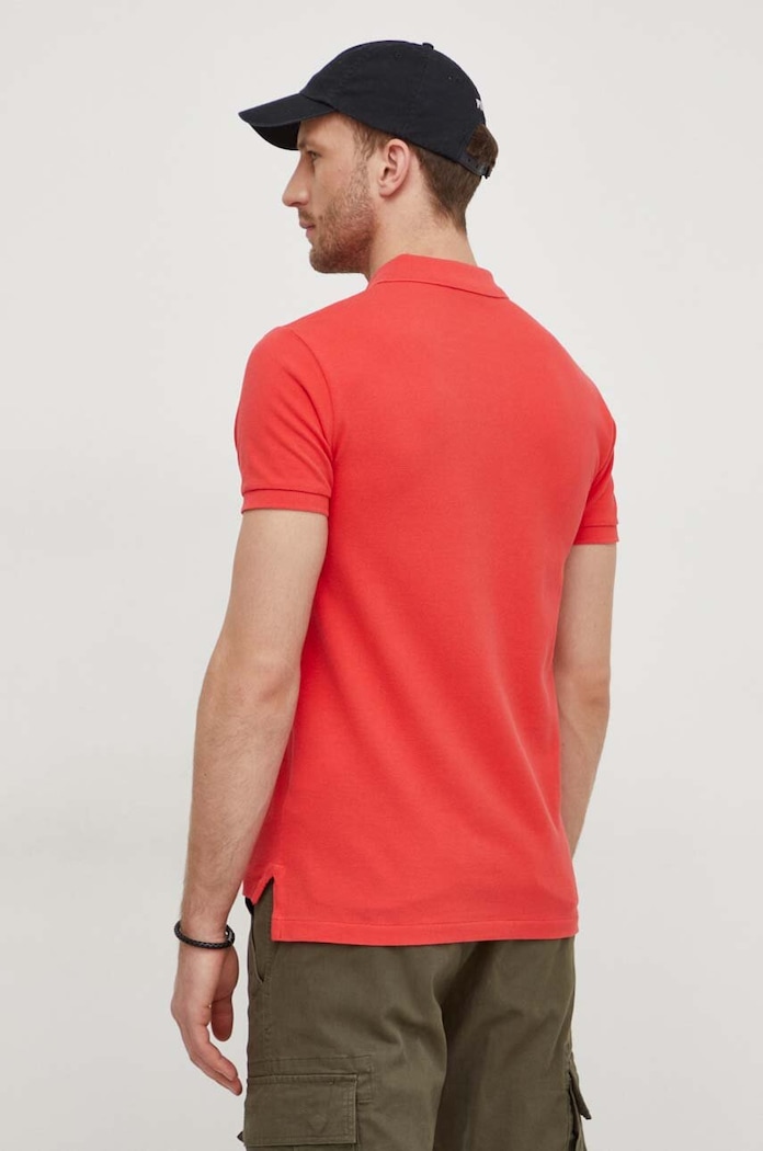 Oblečenie Polo Ralph Lauren polo tričko pánske bavlnené 710536856 červená