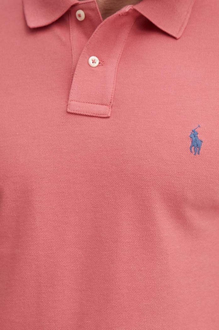 Polo Ralph Lauren polo tričko pánske bavlnené 710536856 ružová
