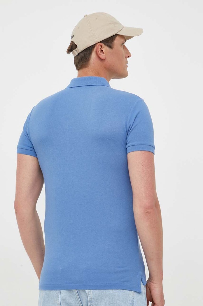 Oblečenie Polo Ralph Lauren Polo tričko pánske bavlnené 710536856 modrá