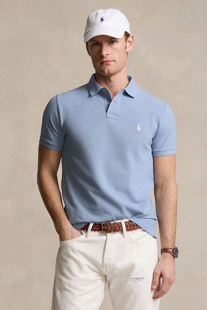 Polo Ralph Lauren polo męskie bawełniane bawełna niebieski 710536856