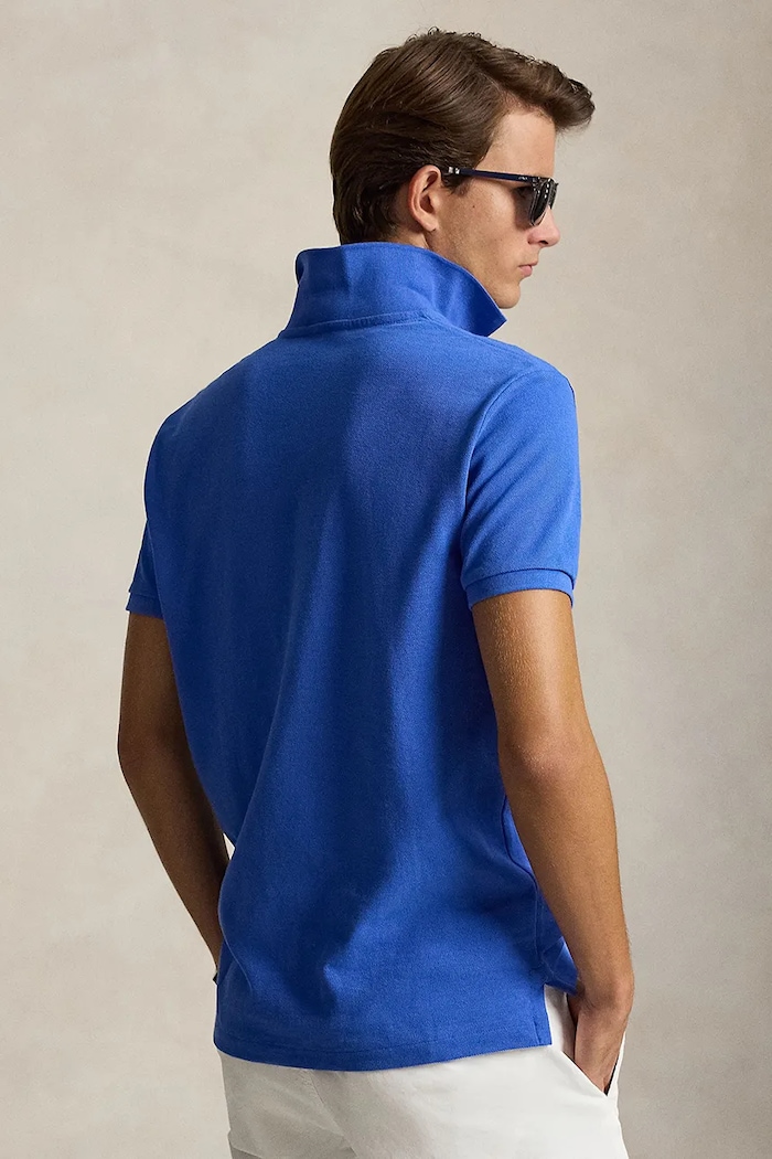 Polo Ralph Lauren тениска с яка мъжка от памук 710536856 син SS26