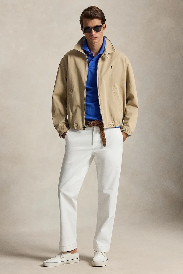 Дрехи Polo Ralph Lauren тениска с яка мъжка от памук 710536856 син