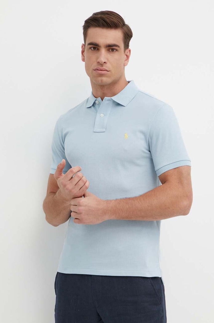 Polo Ralph Lauren polo tričko pánske bavlnené modrá 710536856
