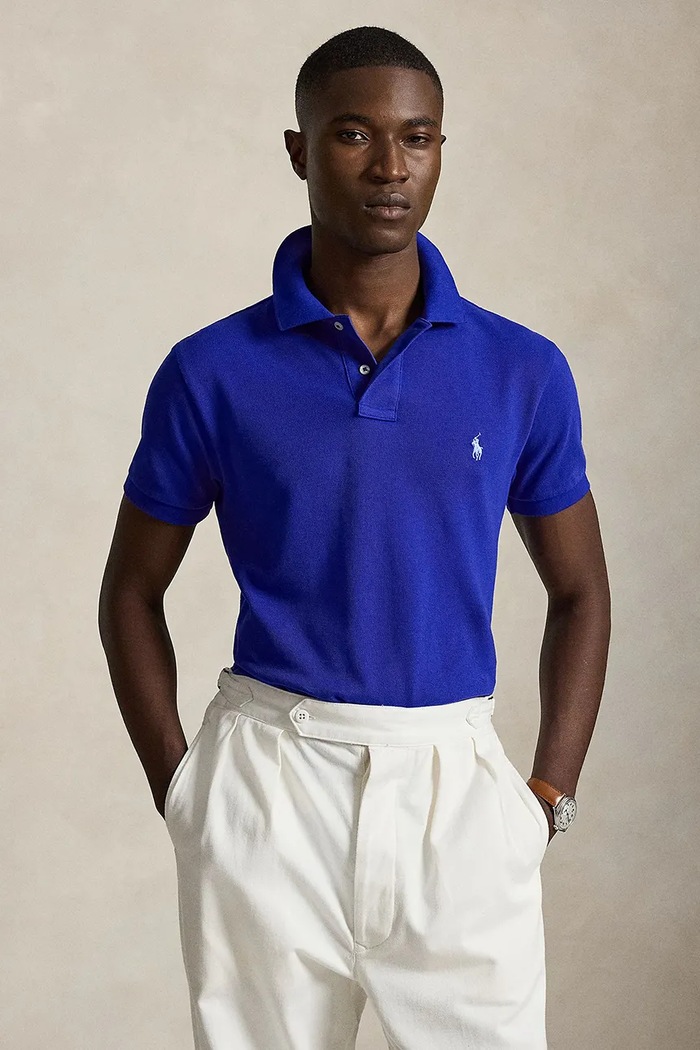 Polo Ralph Lauren πόλο ανδρικό βαμβακερό μπλε 710536856