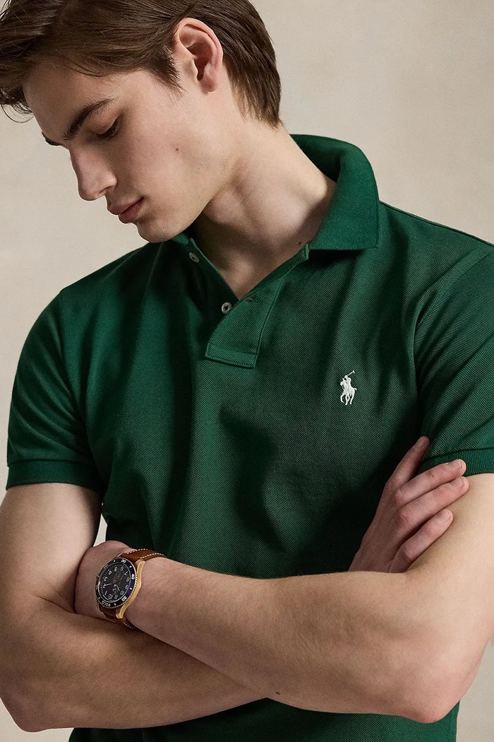 Polo Ralph Lauren polo majica moška bombažna zelena 710536856