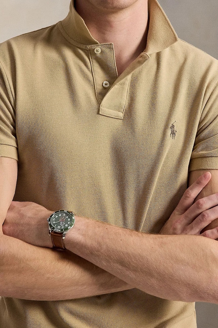Polo Ralph Lauren πόλο ανδρικό βαμβακερό μπεζ 710536856