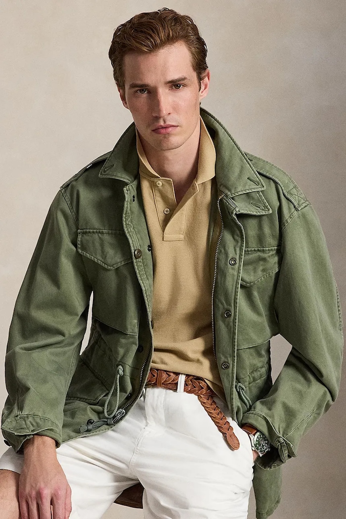 Polo Ralph Lauren πόλο ανδρικό βαμβακερό 710536856 μπεζ
