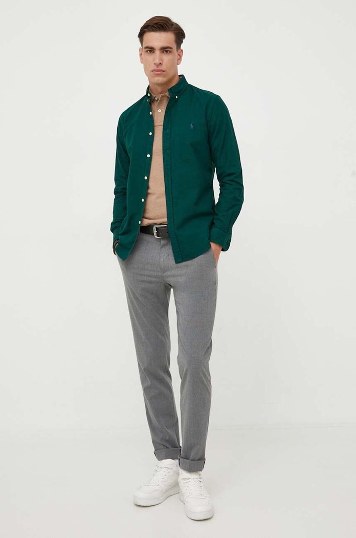 Polo Ralph Lauren polo męskie bawełniane 710536856 brązowy SS26