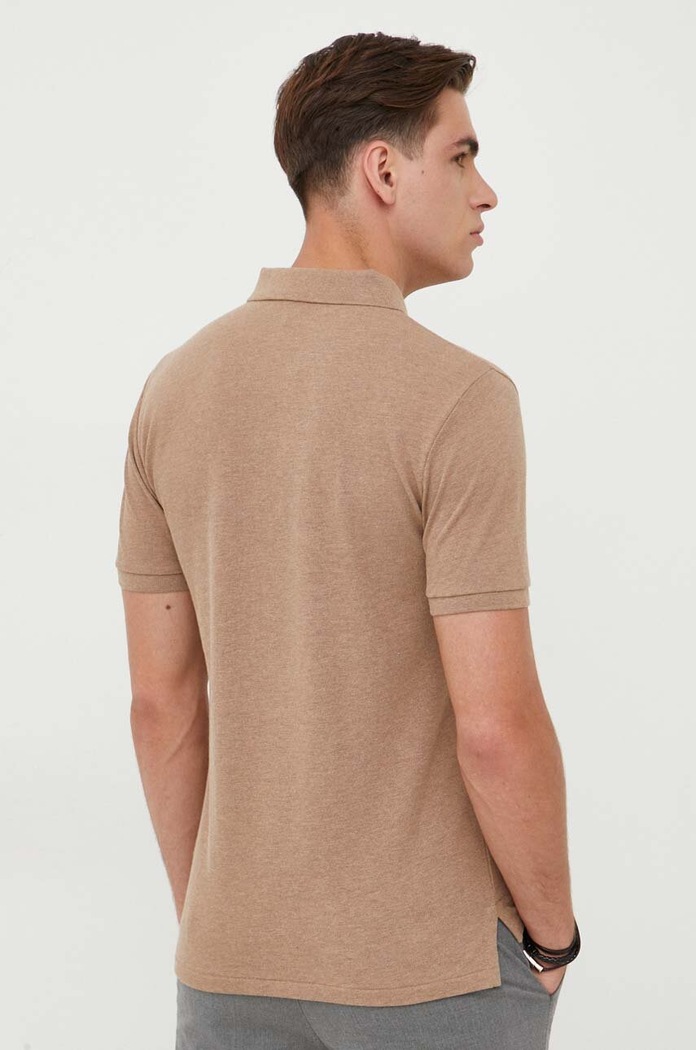 Odzież Polo Ralph Lauren polo męskie bawełniane 710536856 brązowy