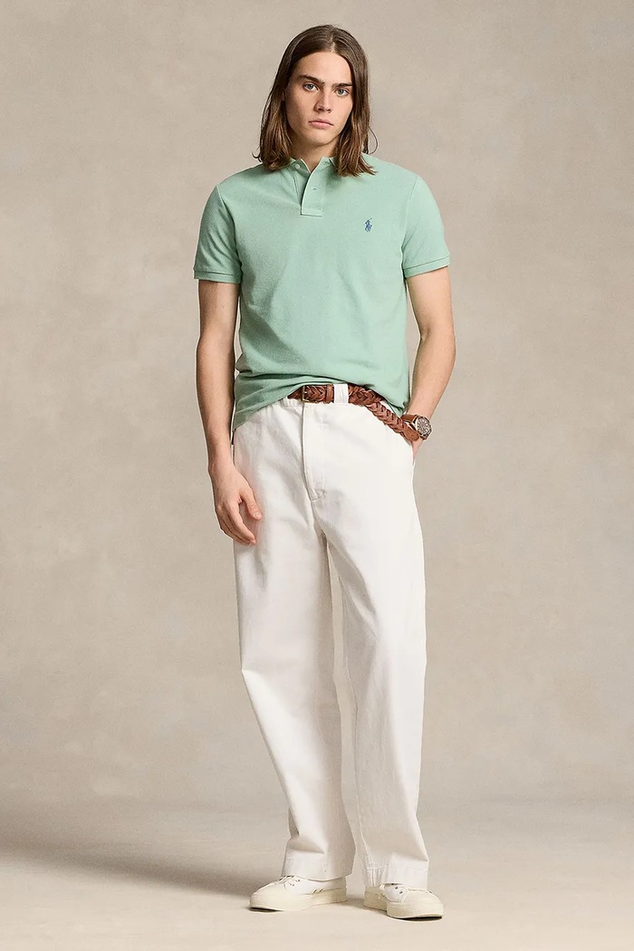 Oblečenie Polo Ralph Lauren polo tričko pánske bavlnené 710536856 zelená