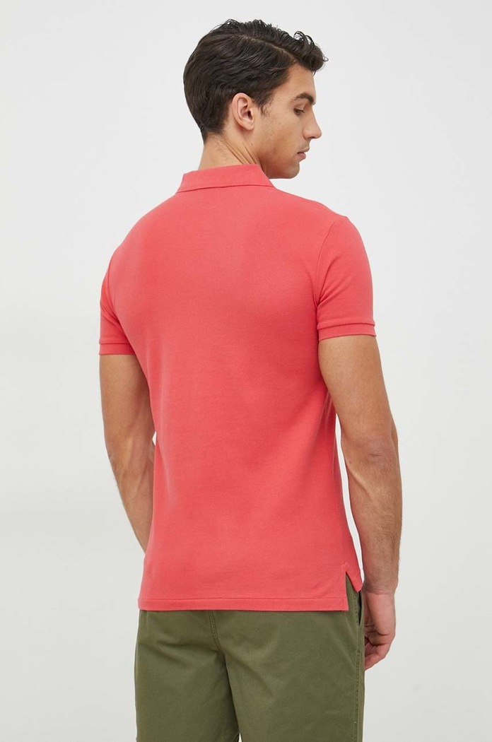 Oblečenie Polo Ralph Lauren polo tričko pánske bavlnené 710536856 červená