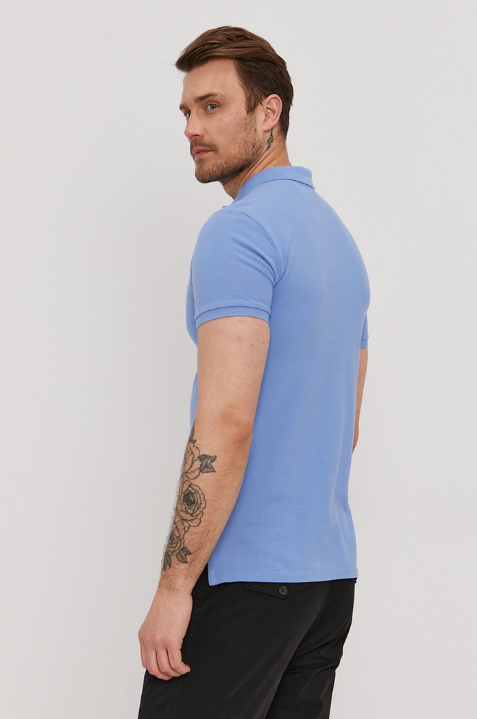 Oblečenie Polo Ralph Lauren polo tričko pánske bavlnené 710536856 modrá