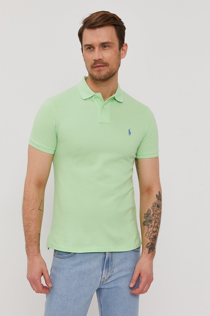 Polo Ralph Lauren polo męskie bawełniane bawełna zielony 710536856