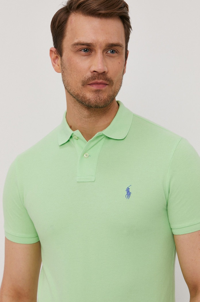 Polo Ralph Lauren polo męskie bawełniane zielony 710536856