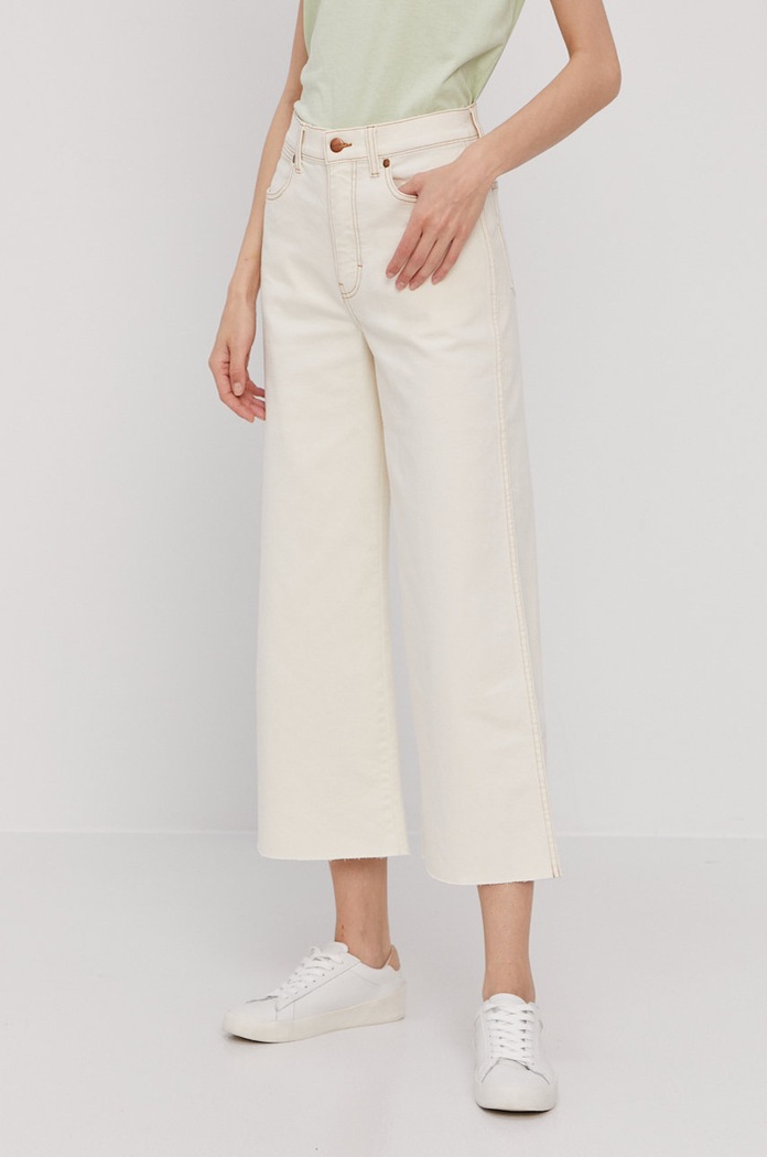 Wrangler - Jeansy World beżowy W2H6D823P