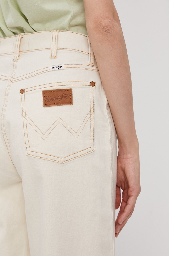 Wrangler - Jeansy World beżowy W2H6D823P
