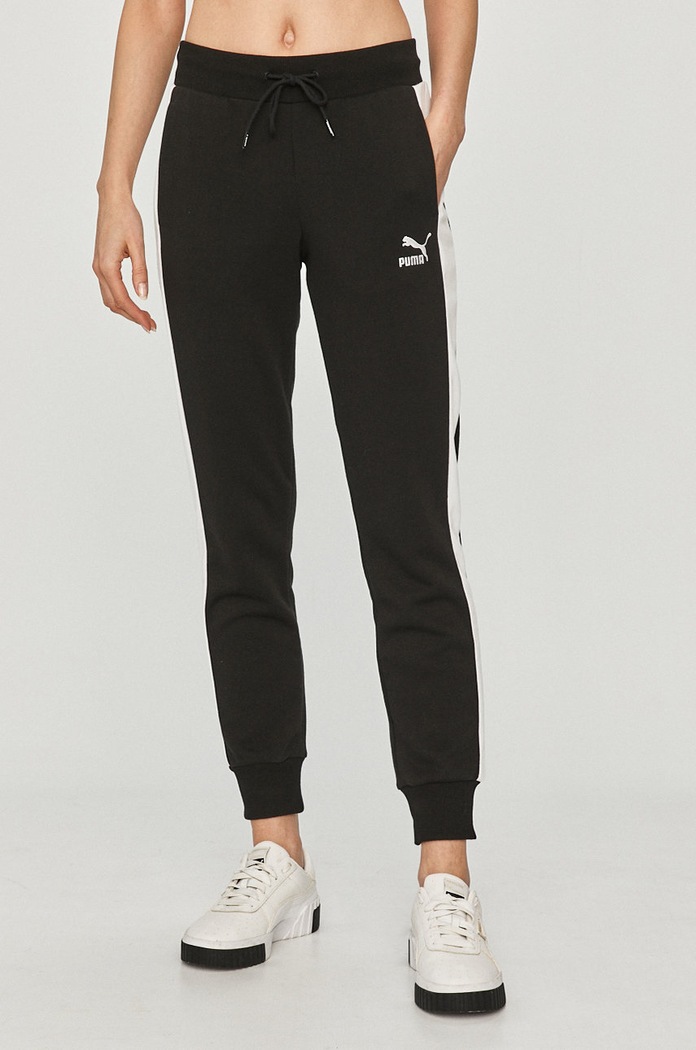 Puma pantaloni tessuto elasticizzato nero 530082