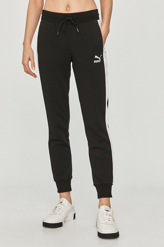 Puma pantaloni tessuto elasticizzato nero 530082