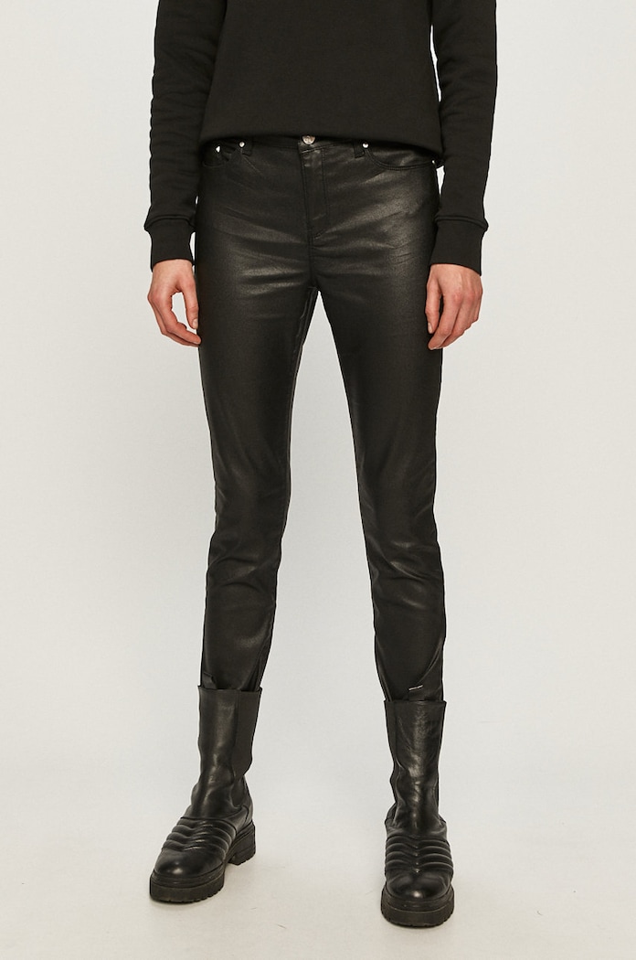 Karl Lagerfeld - Spodnie 210W1103 dopasowany czarny 210W1103