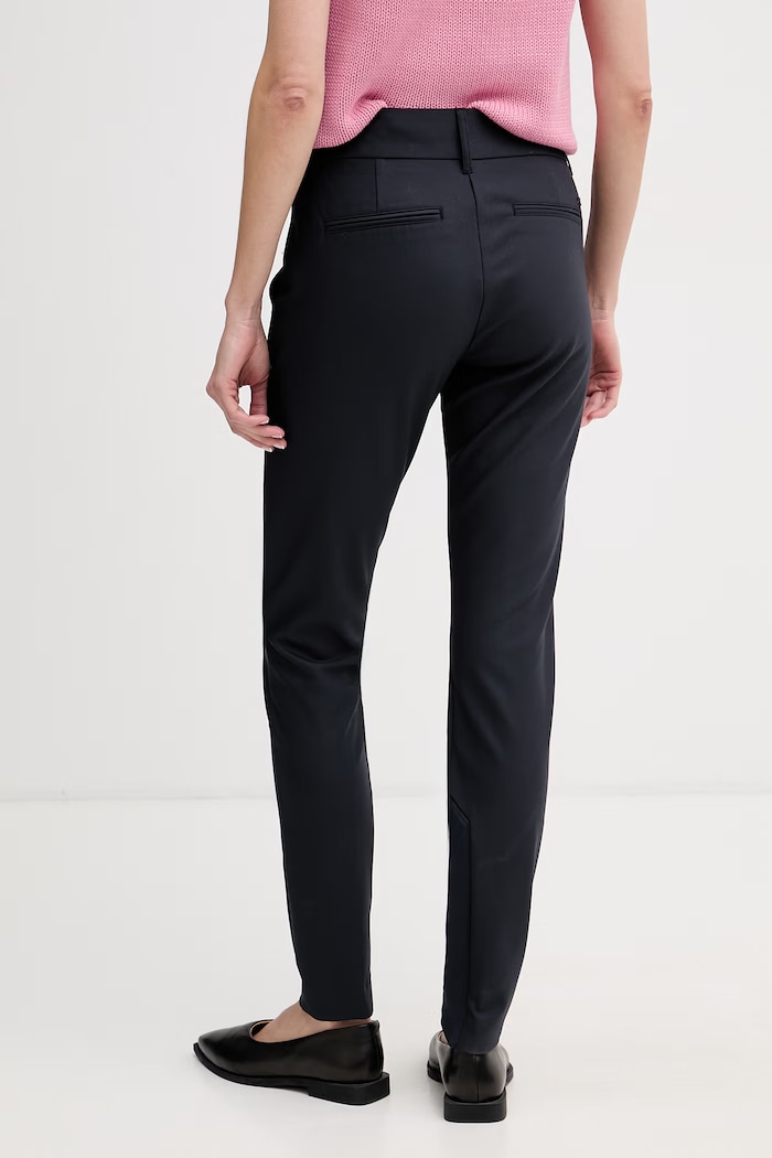 Îmbrăcăminte Mos Mosh pantaloni pentru femei cu bumbac 112639. bleumarin