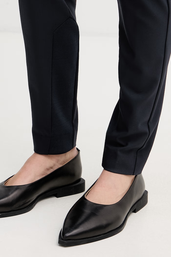 Mos Mosh pantaloni pentru femei cu bumbac bleumarin 112639.