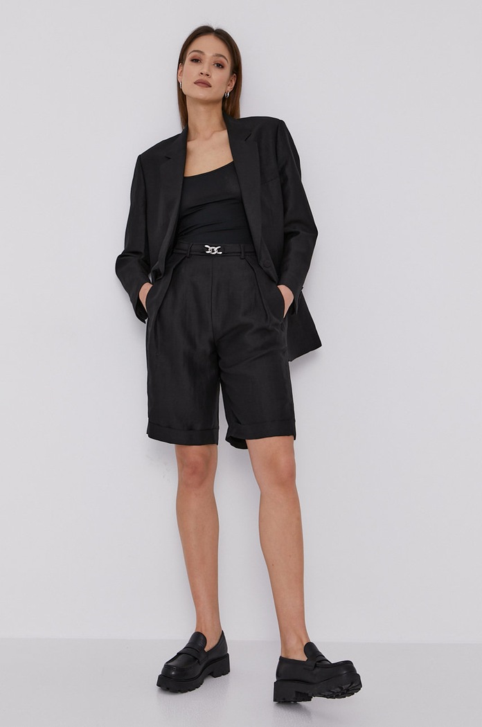 The Kooples Szorty FPAN22041K czarny SS21