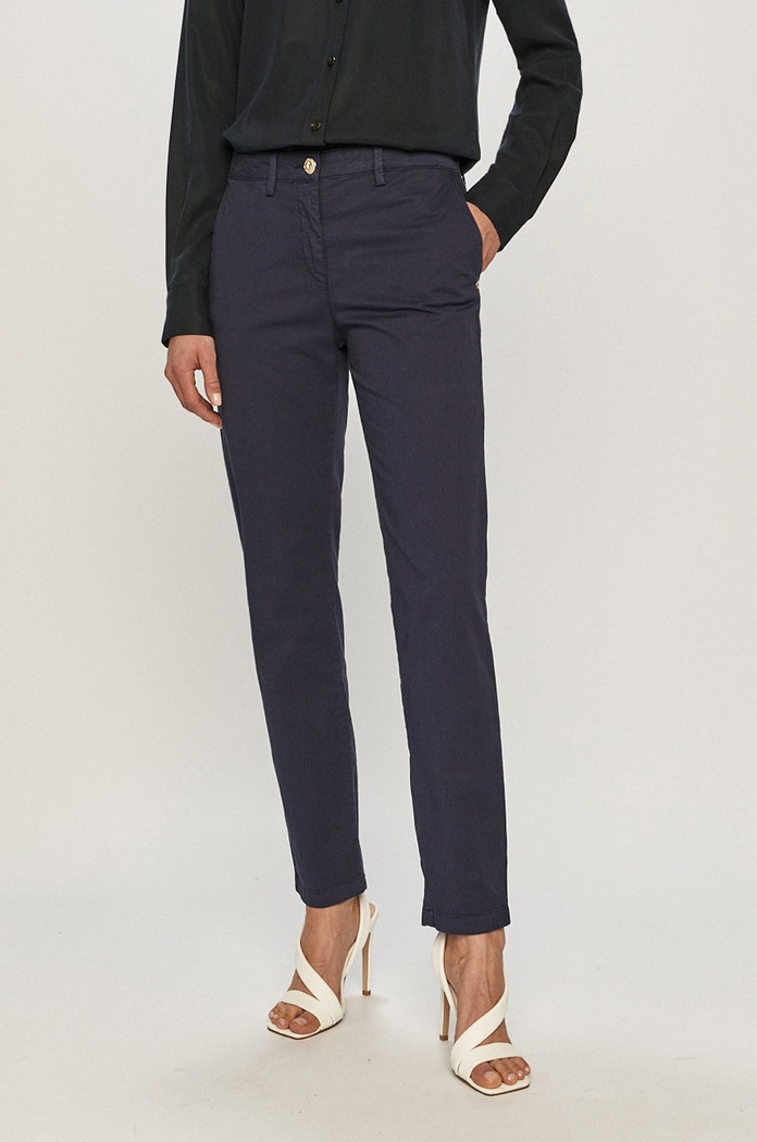 Nohavice Trussardi Jeans látka tmavomodrá 56P00001.1Y000158