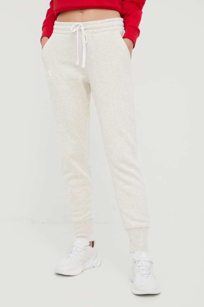 Under Armour spodnie melanż beżowy 1356416