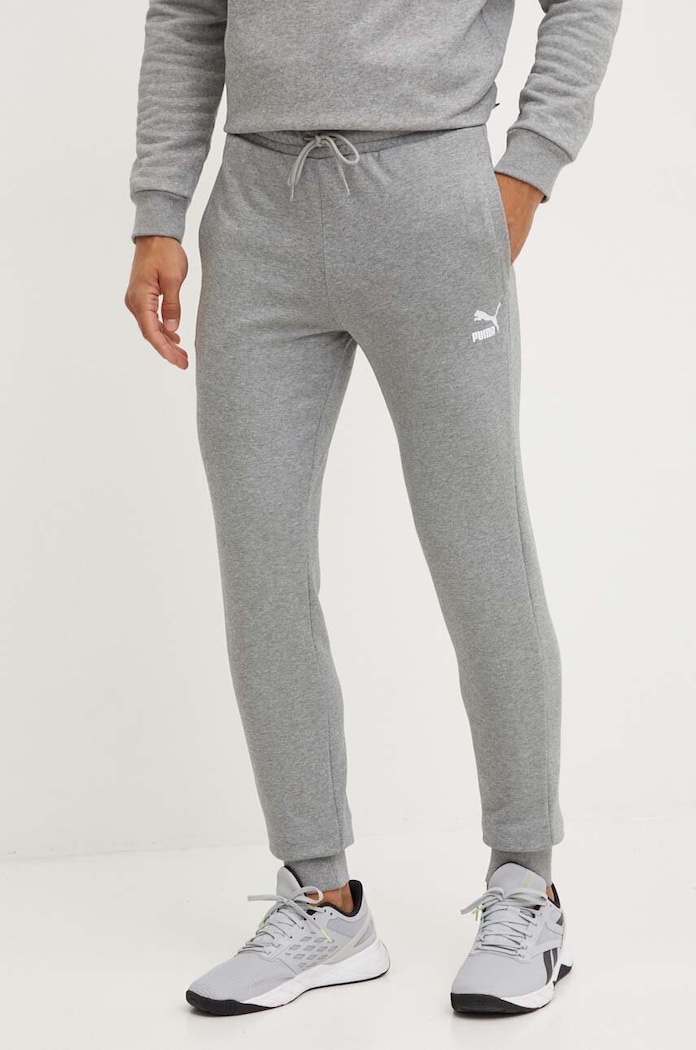 Puma spodnie bawełna szary 530090