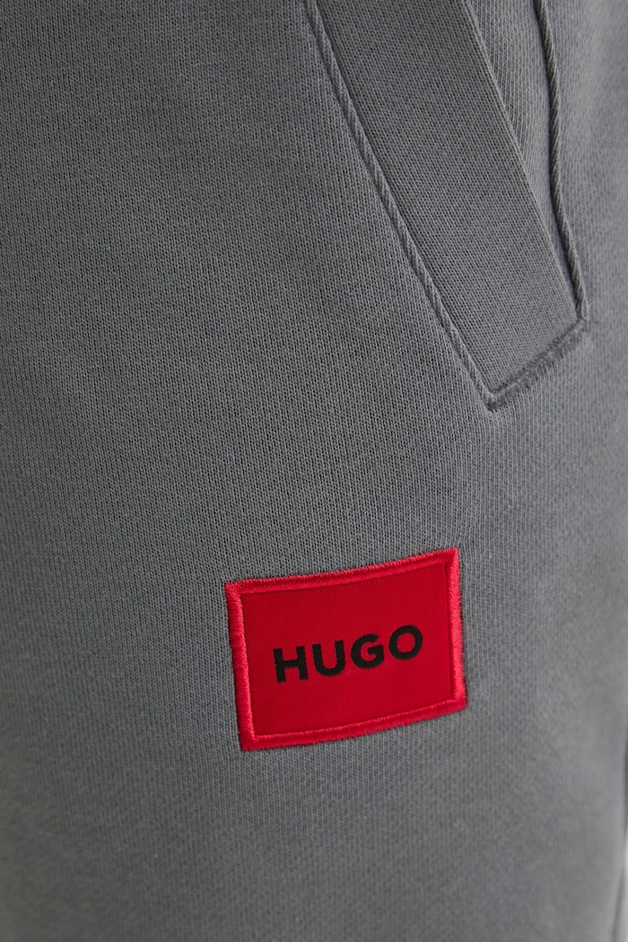 HUGO παντελόνι επίσημο ανδρικό βαμβακερό Doak212 γκρί 50447963