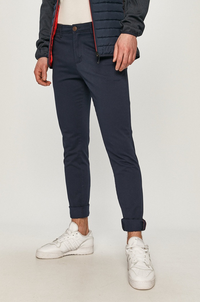 Nohavice Jack & Jones chinos tmavomodrá 12150148