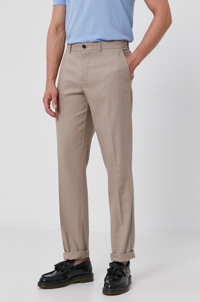 Sisley Spodnie tkanina szary 4ZT555ED9.901